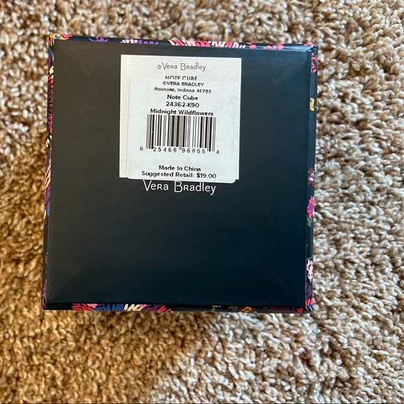 Vera Bradley - Note Cube - Midnight Wildflowers - NWT! - Picture 8 of 9